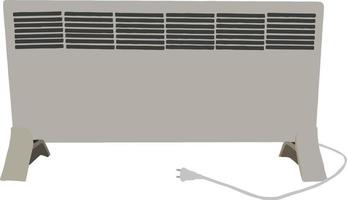 The heater. Indoor air heating. Electrical equipment for thermal comfort vector