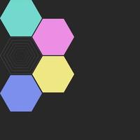 Dark background with bright polygons. Geometric illustration. vector