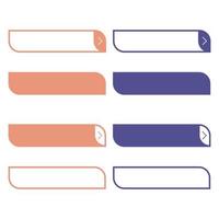 A set of buttons for a website of trending colors. Eight different keys. vector