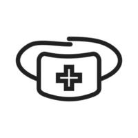 Surgeon's Face Mask Line Icon vector