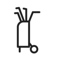 Golf Sticks Line Icon vector