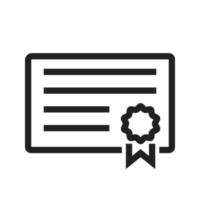 Certificate Line Icon vector
