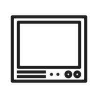 icono de línea de televisor vector