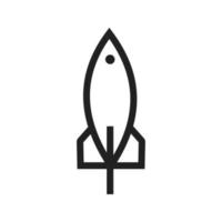 Rocket Line Icon vector