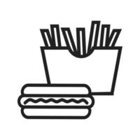 Fast Food Line Icon vector