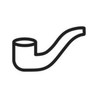 Cigar Pipe Line Icon vector