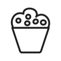 icono de línea de cupcake vector