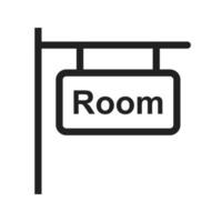 Rooms Sign Line Icon vector