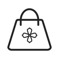 icono de línea de bolso vector