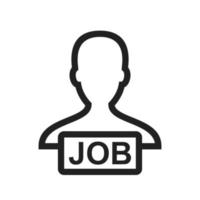 Job Opening Line Icon vector