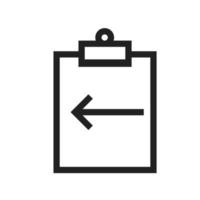 Assignment Return I Line Icon vector