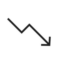 Trending Down Line Icon vector