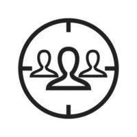 Target Audience Line Icon vector