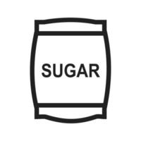 Sugar bag Line Icon vector