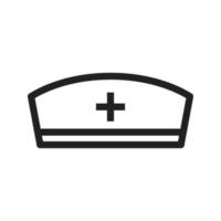 Nurse Cap Line Icon vector