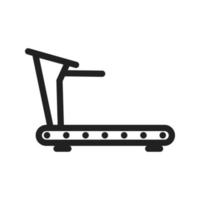 Treadmill Line Icon vector