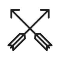 Two Arrows Line Icon vector