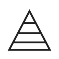 Pyramid Graph Line Icon vector