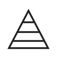 Pyramid Graph Line Icon vector