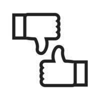 Thumbs Up Down Line Icon vector