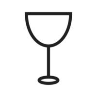 Wine Goblet Line Icon vector