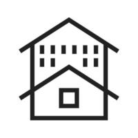 Large House Line Icon vector