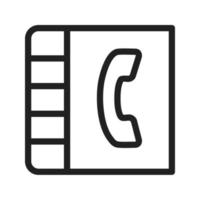 Phonebook Line Icon vector