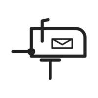 LetterBox Line Icon vector