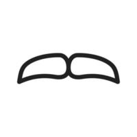 Moustache II Line Icon vector