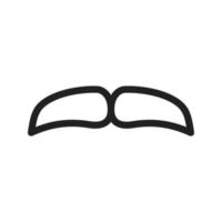 Moustache II Line Icon vector