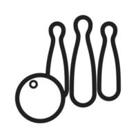 Bowling Line Icon vector