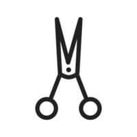 Open Scissors Line Icon vector