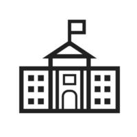 The White House Line Icon vector