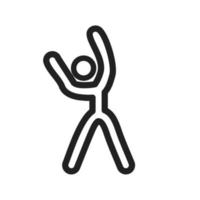 Person Exercising Line Icon vector
