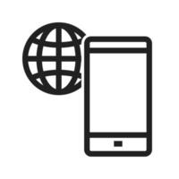 Global Connection Line Icon vector