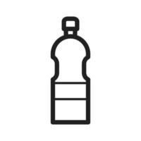 icono de línea de botella de agua vector