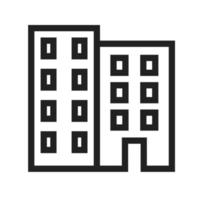 Office Building Line Icon vector