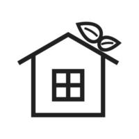 Eco friendly House Line Icon vector