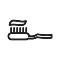 Toothbrush Line Icon vector