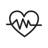 Heart Rate Line Icon vector