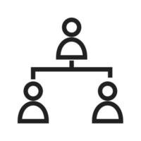Connected Users II Line Icon vector