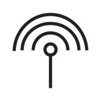 Settings Input Antenna Line Icon vector