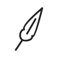 Feather Line Icon vector