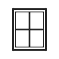 icono de línea de ventana vector