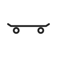 Skateboard Line Icon vector