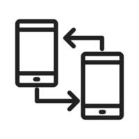 Connected Mobiles I Line Icon vector