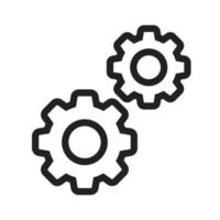 Settings Gears Line Icon vector