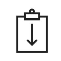 Assignment Return II Line Icon vector