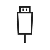 Settings Input HDMI Line Icon vector