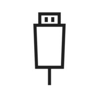 Settings Input HDMI Line Icon vector